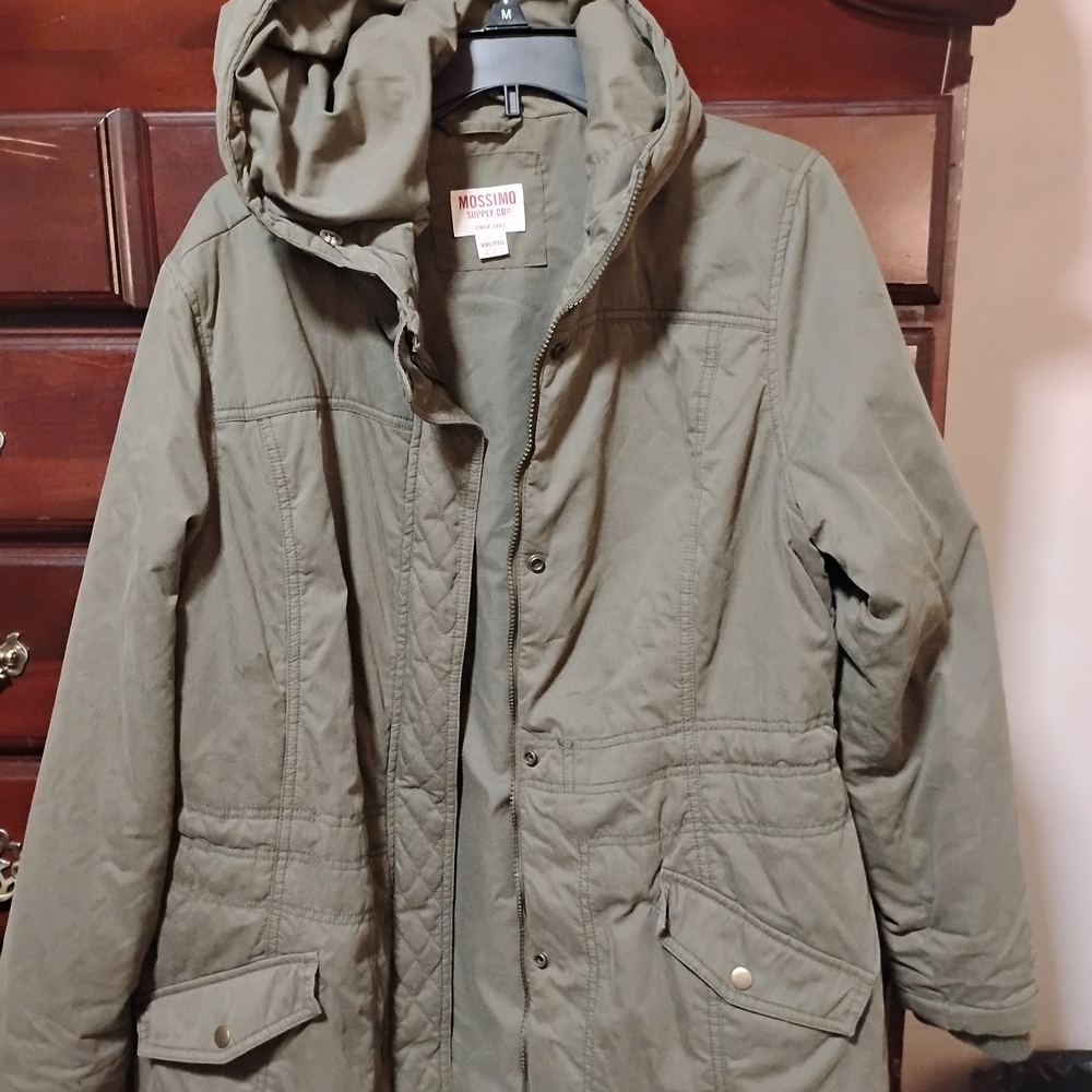 Mossimo Olive Green Hooded Utility Jacket